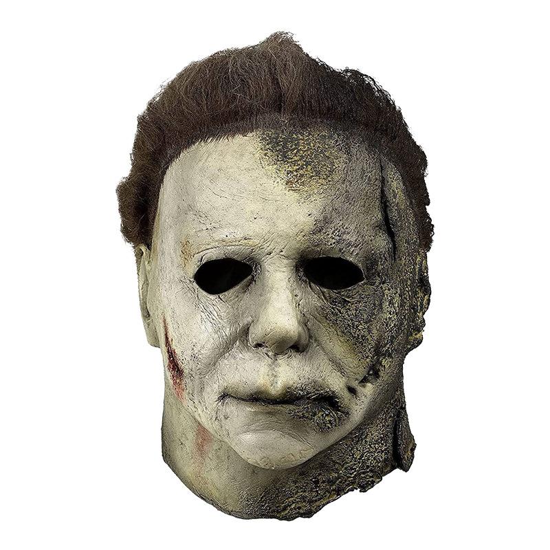 New Halloween Moonlight Panic Halloween McMeel s Scary Scar Latex Mask Blood scar yellow