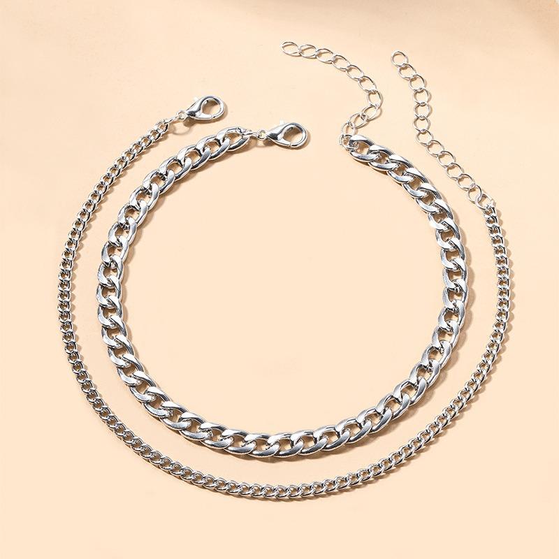 Alloy Anklet Jewelry Exaggerated Personality Niche Design Wind Multi-layer Snake Bone Anklet Women