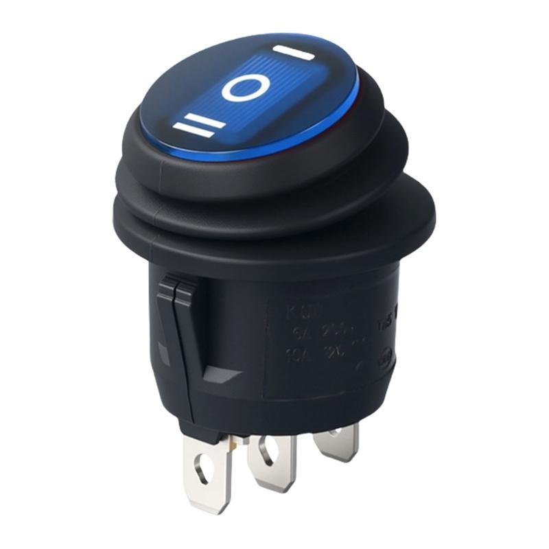 Water Resistant Round Rocker Switches 3 Pin 3 Position Industrial Control Switches Suitable for Industrial Control panel синий
