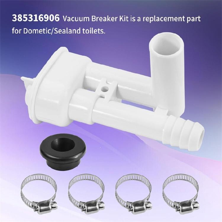 Easy Install Vacuum Breaker Sewage Backflow Prevention Motorhome Toilet Vacuum Breaker 385316906 for Travel Toilets