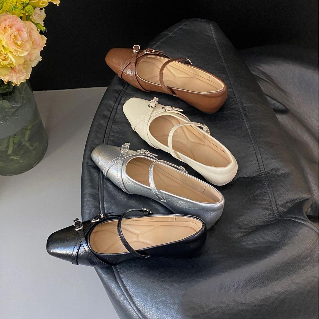 Cross-strap retro single shoes women's French fashion women's shoes soft soles are not tired, and the feet are worn outside. High-end Mary Jane sh