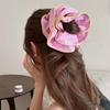 INS Ballet Style Contrast Color Plaid Ruffle Edge Elastic Hair Bands Women Sweet Korean Hair Scrunchies 4 Layered Large Headband