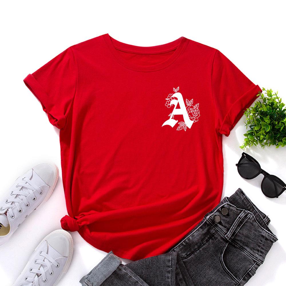 Casual Loose Top Fashion Print Short Sleeve Simple T-Shirts Women’s