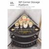 Multi-Tier Bathroom Storage Rack Large Capacity Rolling Cart Storage Rack  Home Organizer