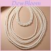 Geometric Pearl Choker Necklace With Rhinestone Embellishments For Party Women