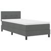 VidaXL Lit à ressorts avec matelas gris foncé 90x190 cm tissu 3338651