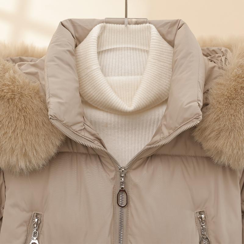 Modă Iarnă Femei Paltoane cu Glugă Guler din Blană Faux Groase Călduroase Parka Scurtă Jachete Largi pentru Femei