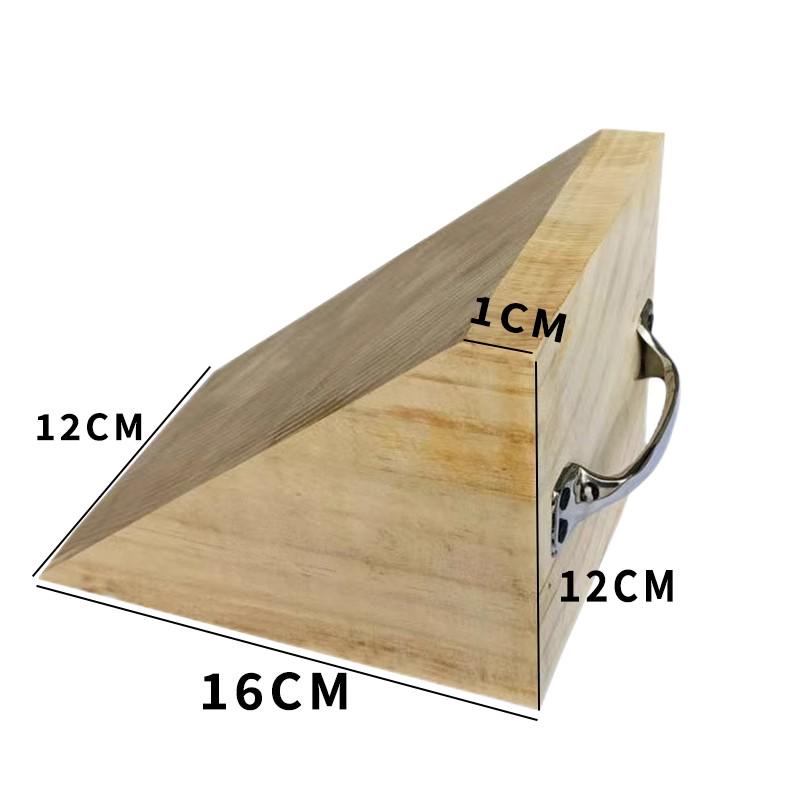 Wooden Triangle Wheel Chock for Vehicles - Prevents Rolling