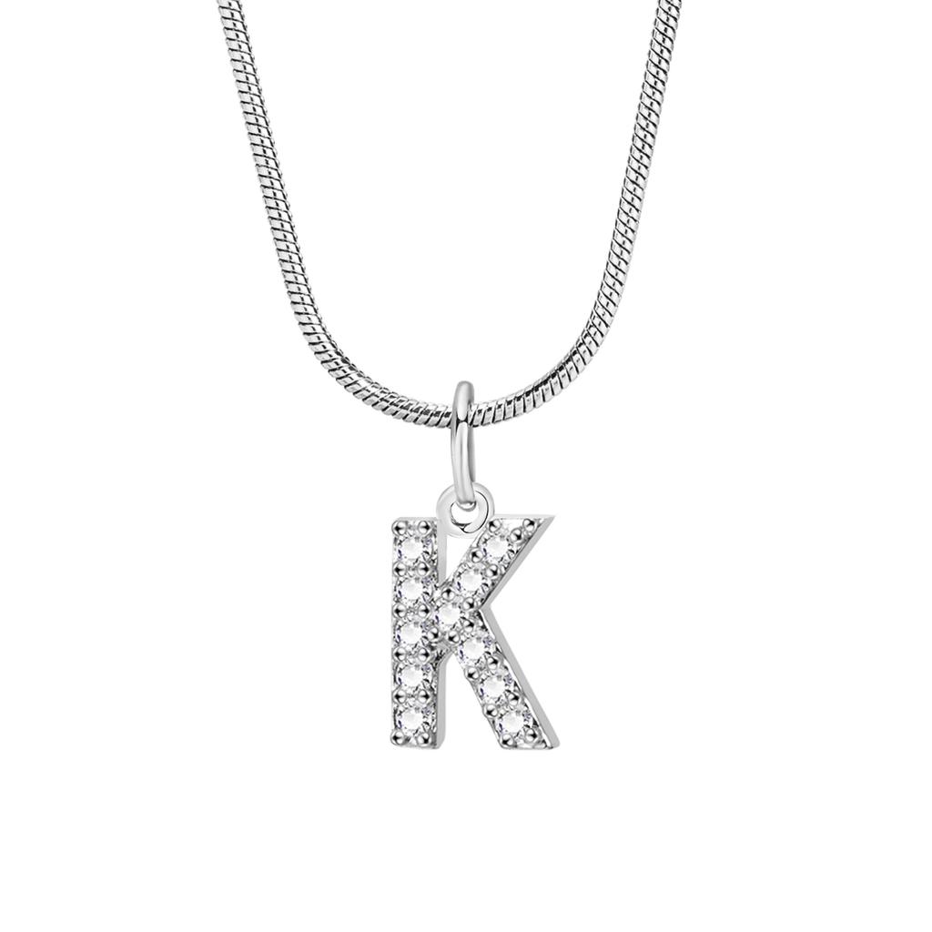 Vnox A-Z Women Initial Necklaces, 26 Letters Alphabet Pendant with Snake Chain, Elegant Dainty Holiday Jewelry Collar