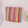 Women's bag new summer woven rainbow straw woven armpit bag fashionable and fresh shoulder bag