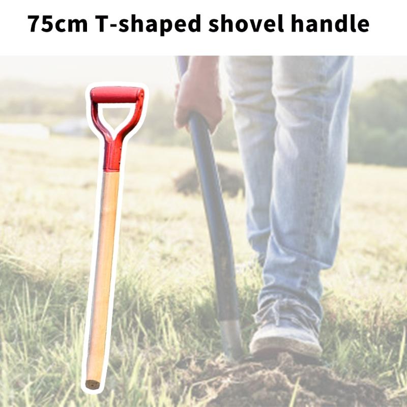 75cm T-Stil Schaufelgriff Hochfest Ergonomisches Design Langlebige Ersatzteile für sichere Outdoor-Aufgaben Projekte