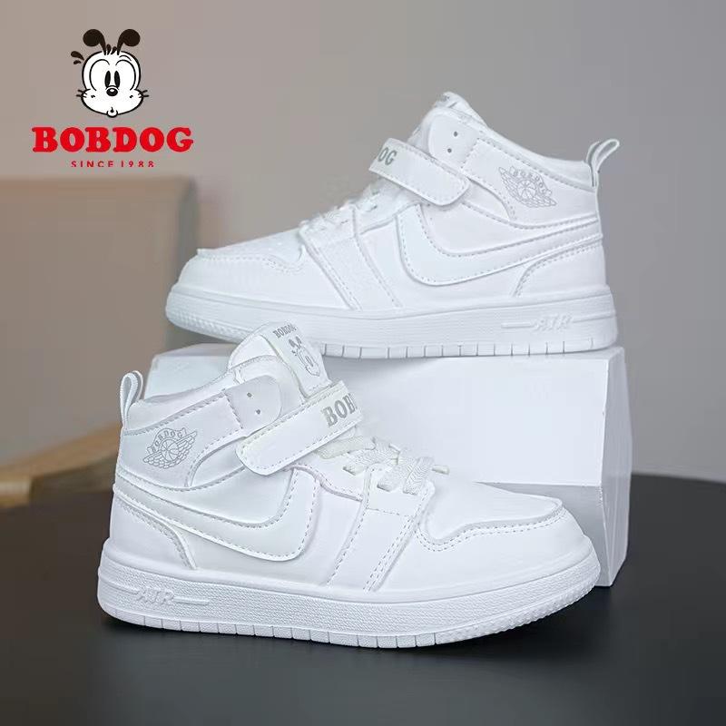Babu Bean Classmate Boys Sneakers Spring and Autumn New Leather Surface Waterproof Single Shoes Children's Shoes Medium and Older Children 2025