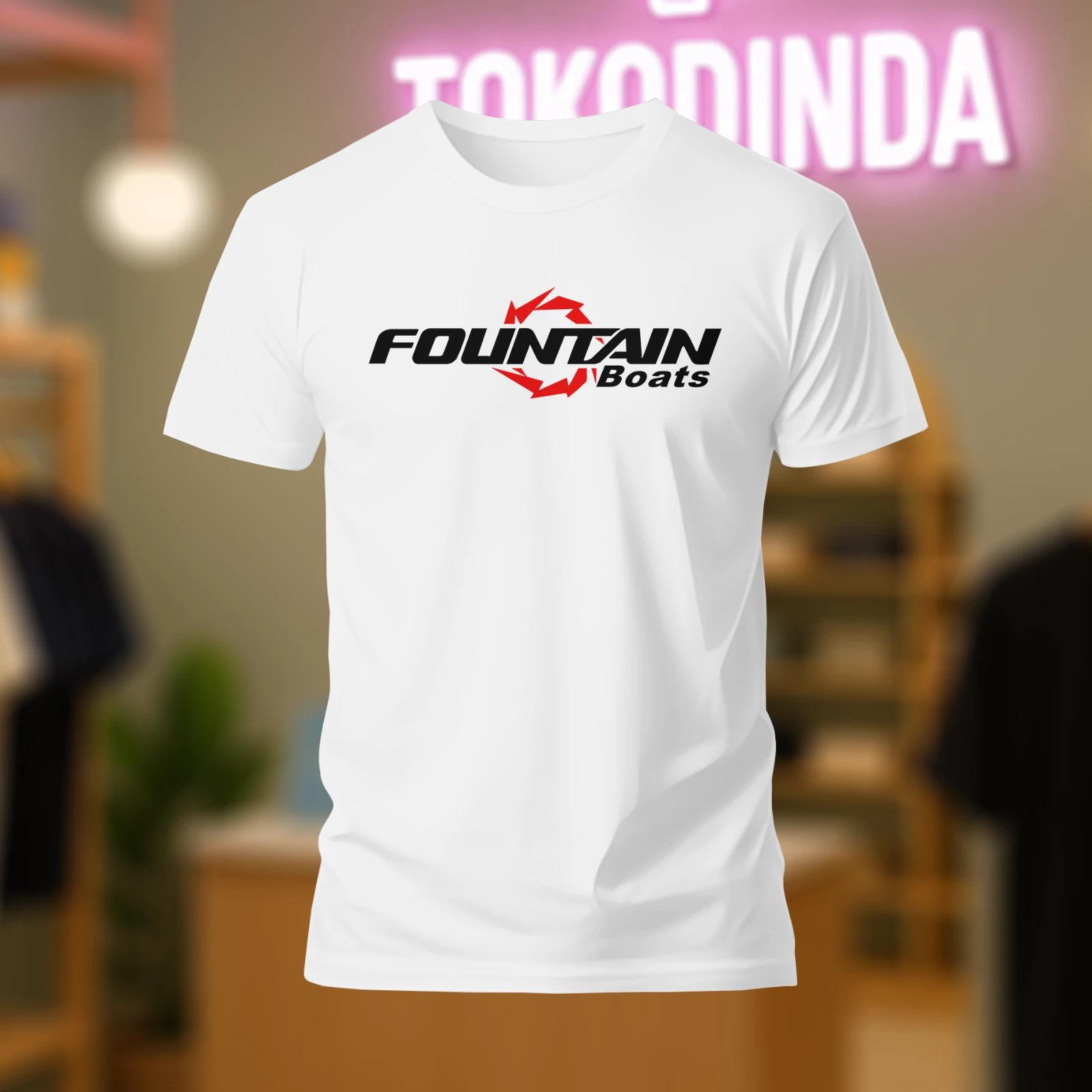 Fountain Boats logo T-Shirt Funny Made In USA S-5XL L