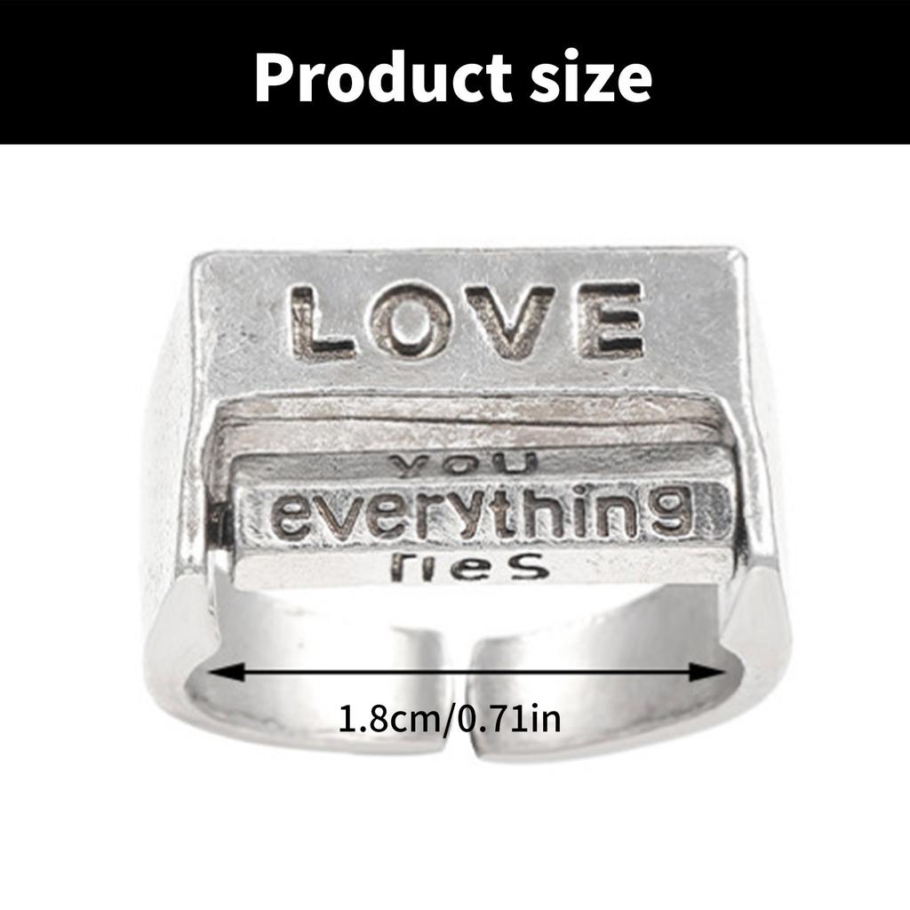 Adjustable Open Spinner Ring for Couples Stress Relief and Focuses Enhancement Finger Accessories for Daily Wear