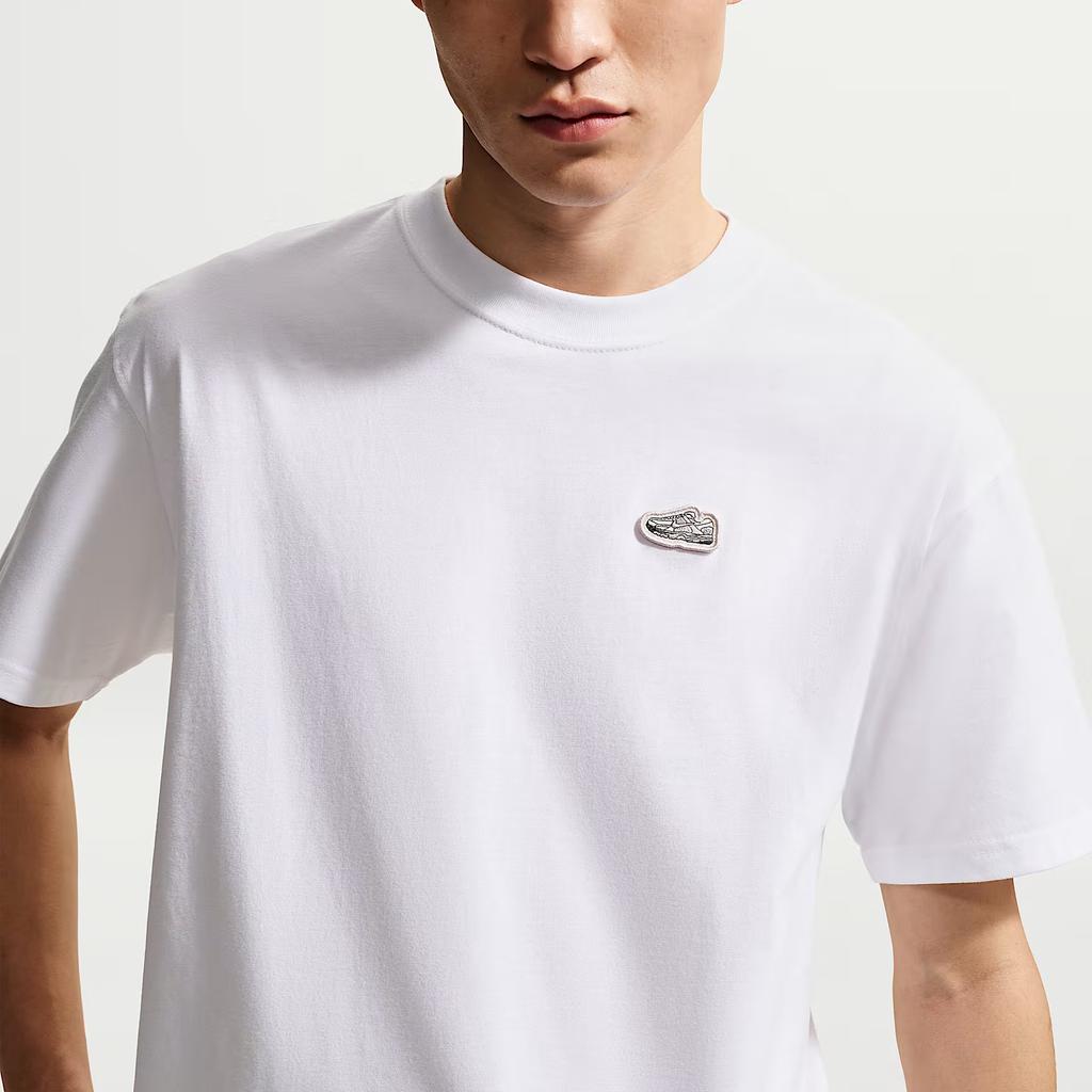 Nike Sportswear T Shirts Men's White Crew Neck Moderate IH1150-100