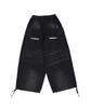 DOUBLE JD Back Pocket Zipper Denim Pants (Black)