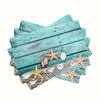 1pcs Blue Starfish Design Home Decor Kitchen Table Mats, Printed Insulation Table Mats