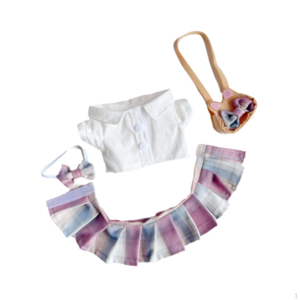 15 Cm Plush Doll Clothes DIY Girl Gift,Adorable,Plush Accessories Costumes Soft Stylish