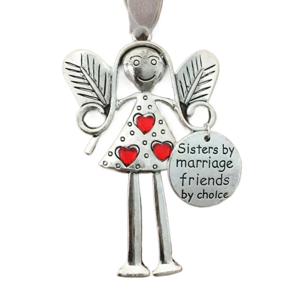 Kovové andělské ozdoby na vánoční stromek - Bláznivě krásní přátelé navždy, Závěsní andělé, Kreativní ozdoba na vánoční stromek