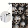 2pcs Art Skull Printed Curtain for Home Decor - Rod Pocket Window Treatment for Bedroom, Office, Kitchen, Living Room, and Study