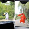 Cute Anime Pipe Duck Car RearviewMirror Pendant Interior Ornament Decoration