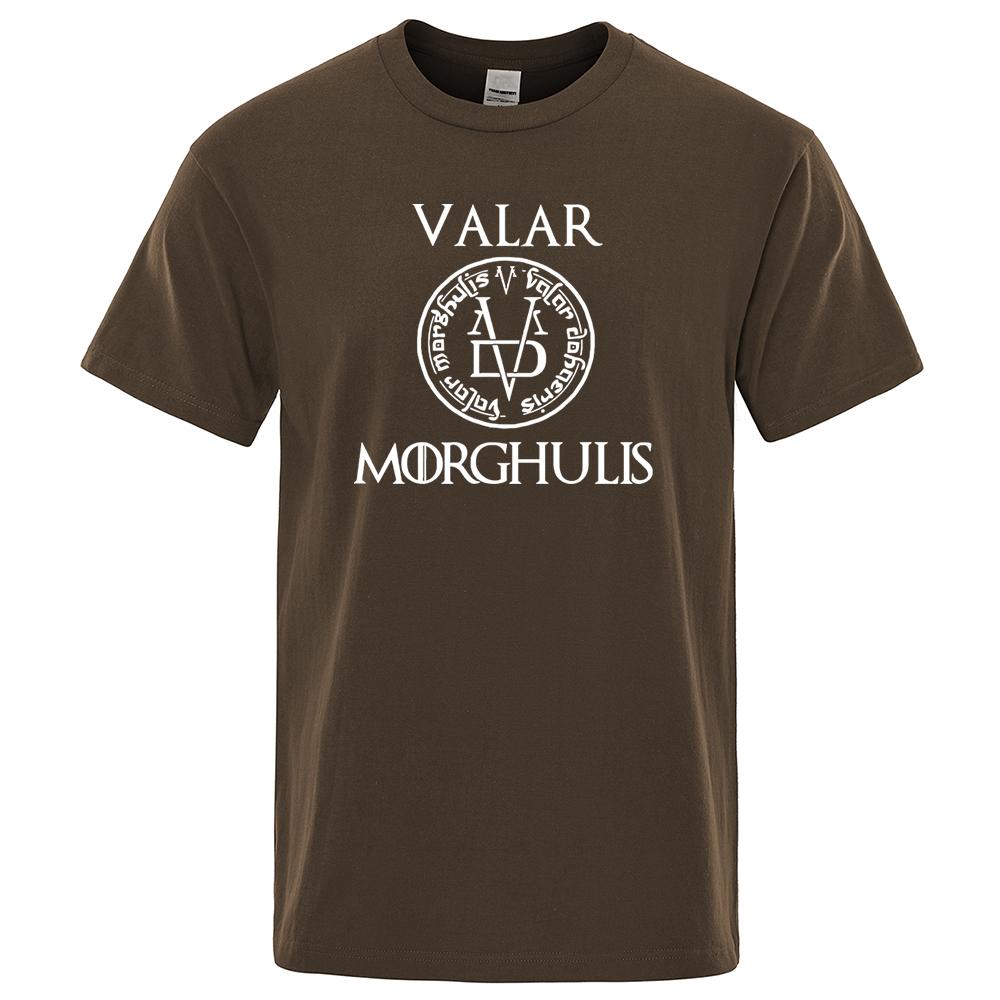 Summer Men's T-Shirt A Song of Ice and Fire T Shirt Valar Morghulis Printed Shirts Men Casual Tee Tops Plus Size Streetwear