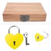 Heart Lock Metal Colorful Exquisite Padlock Household Craft Supplies with Key 45x59mm