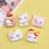 20/100PCS Cute Kitten Cookies Cartoon Cream Glue Accessories Creative Shoe Buckle Materials Resin Accessories DIY Accessories Ha