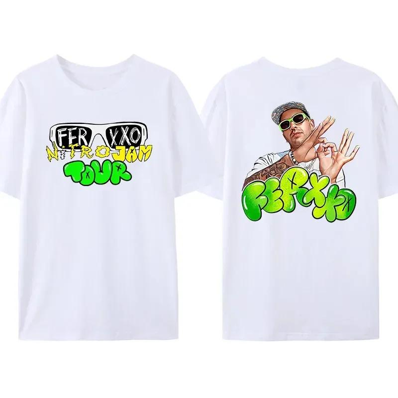Creative Feid Ferxxo Printed T-shirt Hip-hop Rapper Street Fashion Shirt UnisexSummer Short-sleev Humor Style Cool Tops
