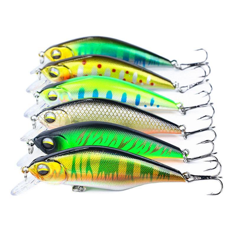 Hard Minnow Fishing Lures Lifelike 3D Eyes Sharp Treble Hooks Perfect For Freshwater Saltwater Bass Trout Fishing