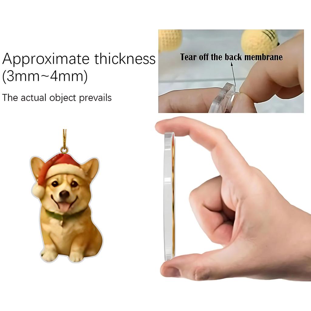 2D Flat Acrylic Mystery Box 24pcs Pendant With Airplane Box Funny Christmas Countdown Calendar