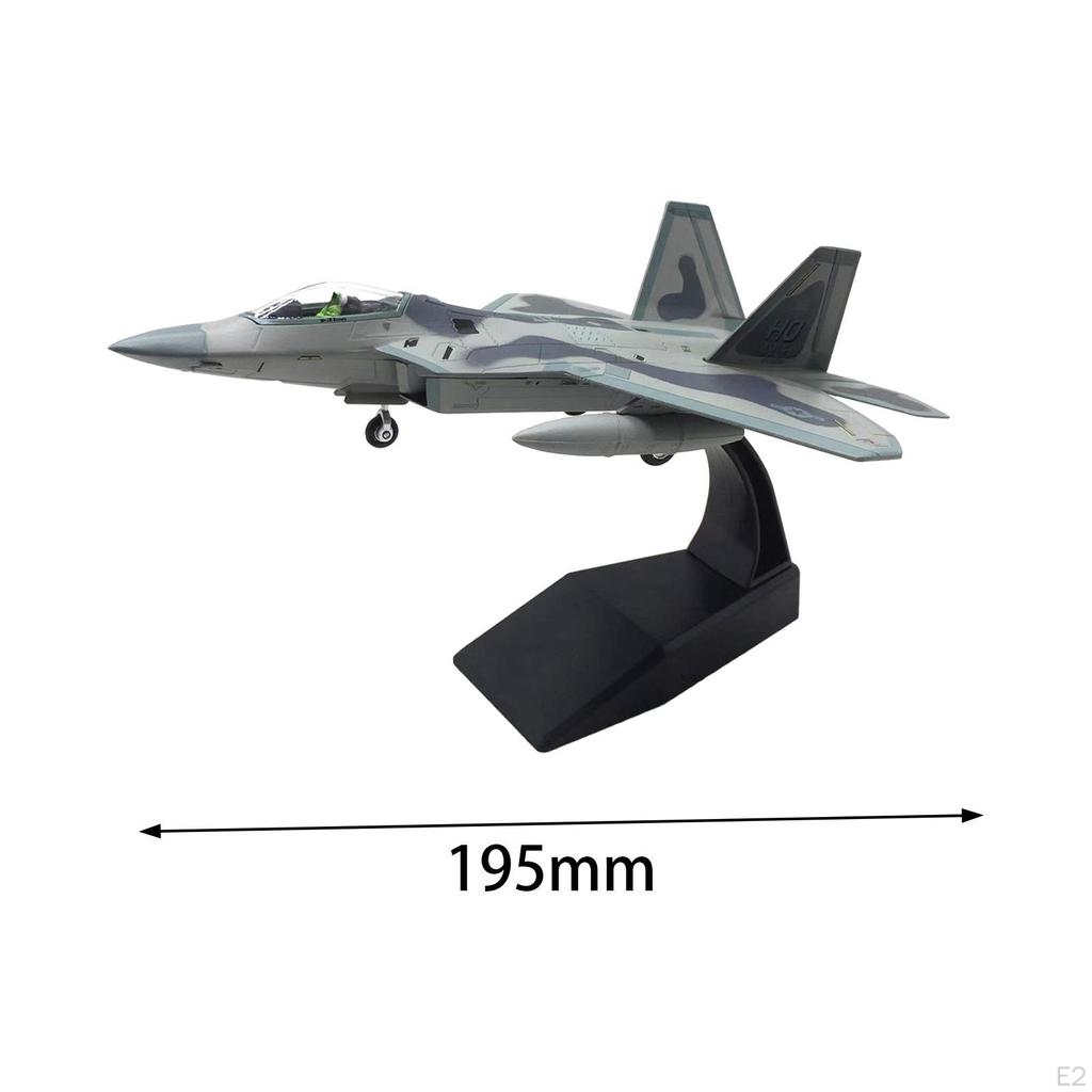 1/100 Scale F22 Fighter Aircraft Model with Display Stand for Home And Office