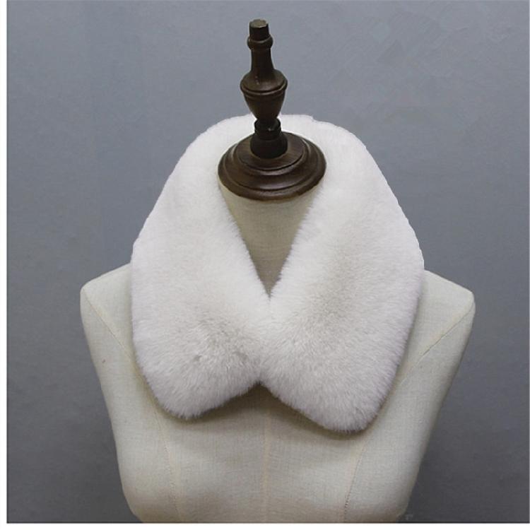 Women Furry Collar Wrap Neck Warmer Scarf Detachable Fake Collar Coat Accessory