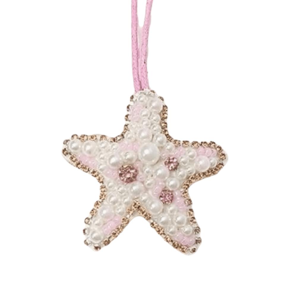 Starfish Coconut Tree Patch Keychain Sequin Beaded Patch Lanyard Clothing Decoration
