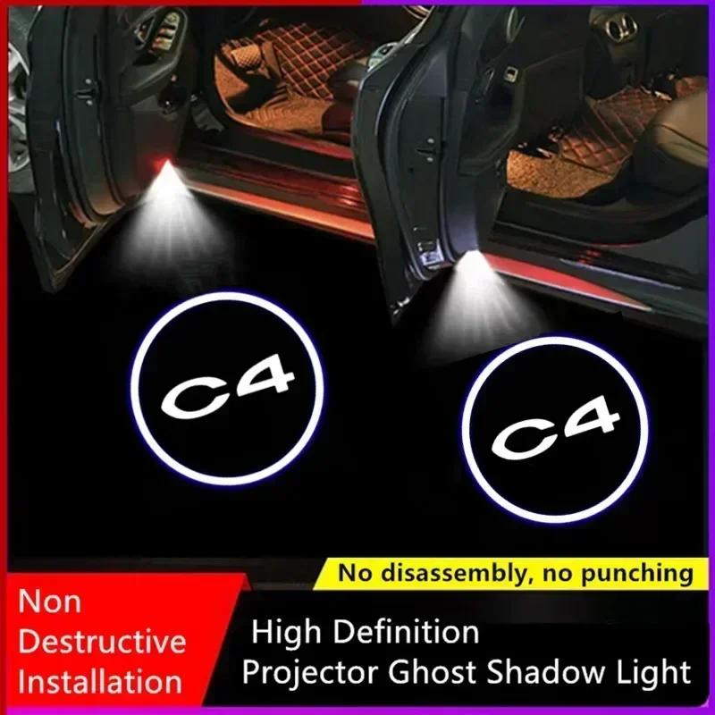 2PCS Car Led Welcome Light Courtesy Projector Ghost Shadow Logo Emblem Lamp For Citroen C1 C2 C3 C4 C5 C6 C4L DS3 DS4 DS5 DS6