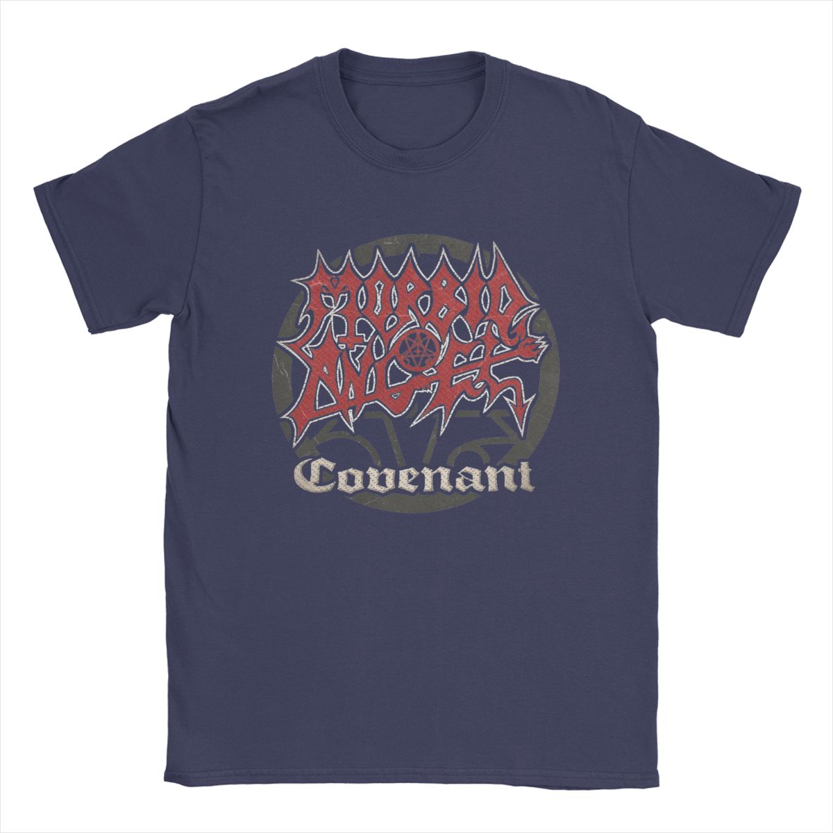 

Футболки Morbid Angel для мужчин, футболки с забавным принтом, 100% хлопок, с круглым вырезом, с коротким рукавом, оригинальная одежда S темно-синий