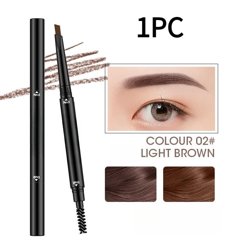 1PC Double-Ended Automatic Rotating Eyebrow Pencil: Waterproof, sweatproof, long-lasting, no makeup fading, beginner eyebrow pencil