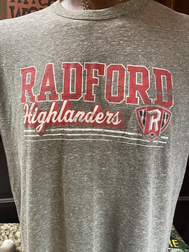 Russell Athletic Radford Highlanders Mens T  Shirt XL Gray Vintage Look Unisex T-Shirt XL