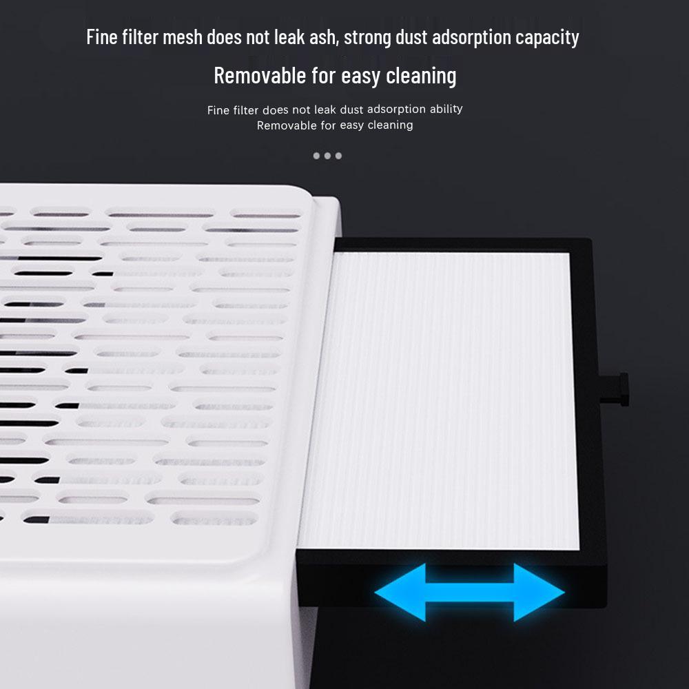100W High-Power Nail Dust Collector with Adjustable Speed & USB Output, Japanese Filter Net Vacuum Cleaner