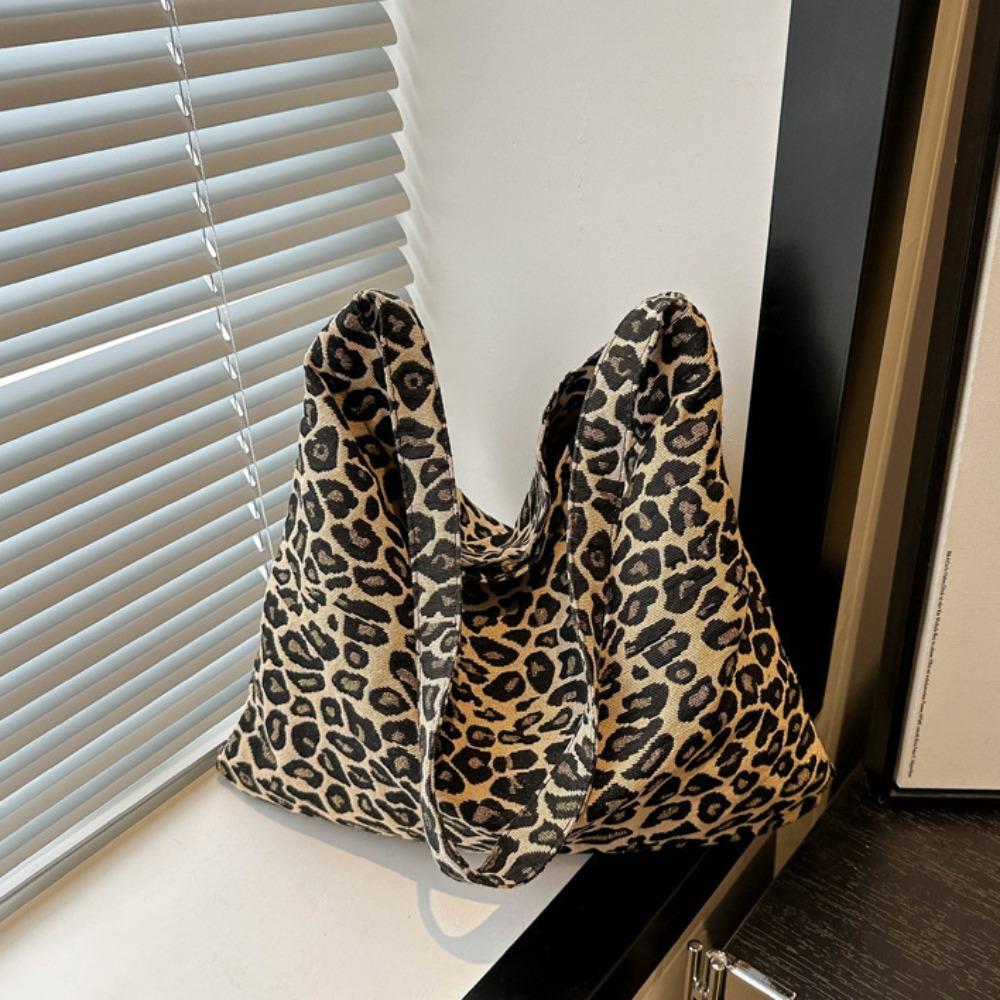 Large Capacity Shoulder Bag Cloth Messenger Bag Casual Leopard Print Crossbody Bags  Outdoor