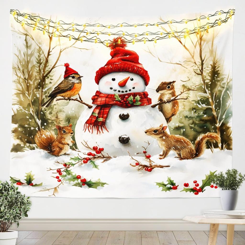 Christmas Tapestry New Year Background Wall Hanging Decoration Fireplace Stockings Gifts Hanging Cloth