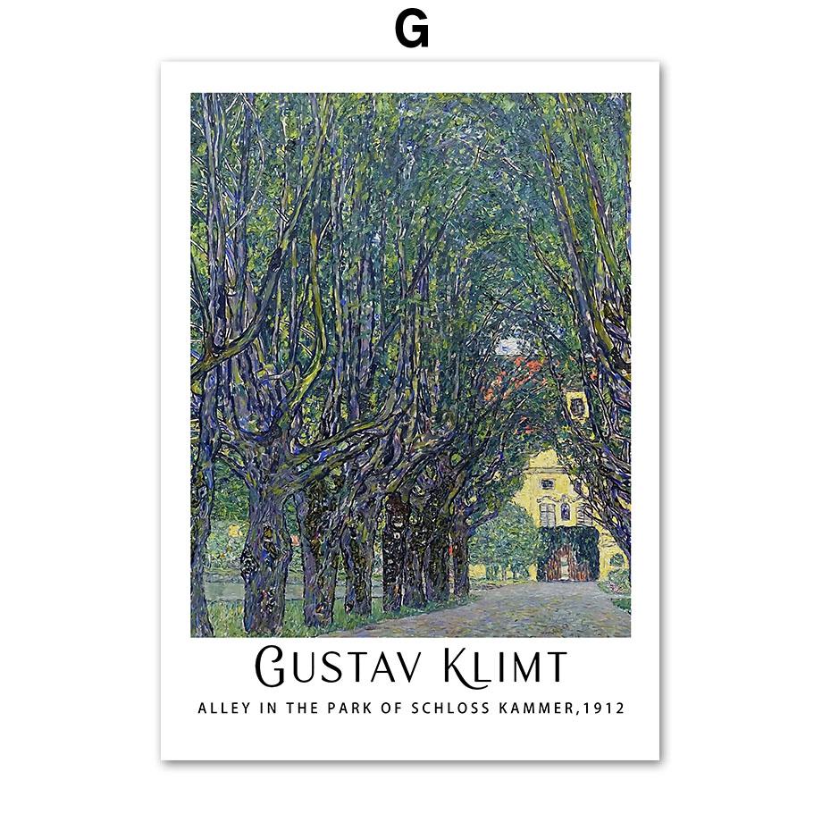 Vintage Famous Gustav Klimt Poster Hd Wall Art Print Canvas Painting Classic Artist Decoration Picture for Interior Living Room