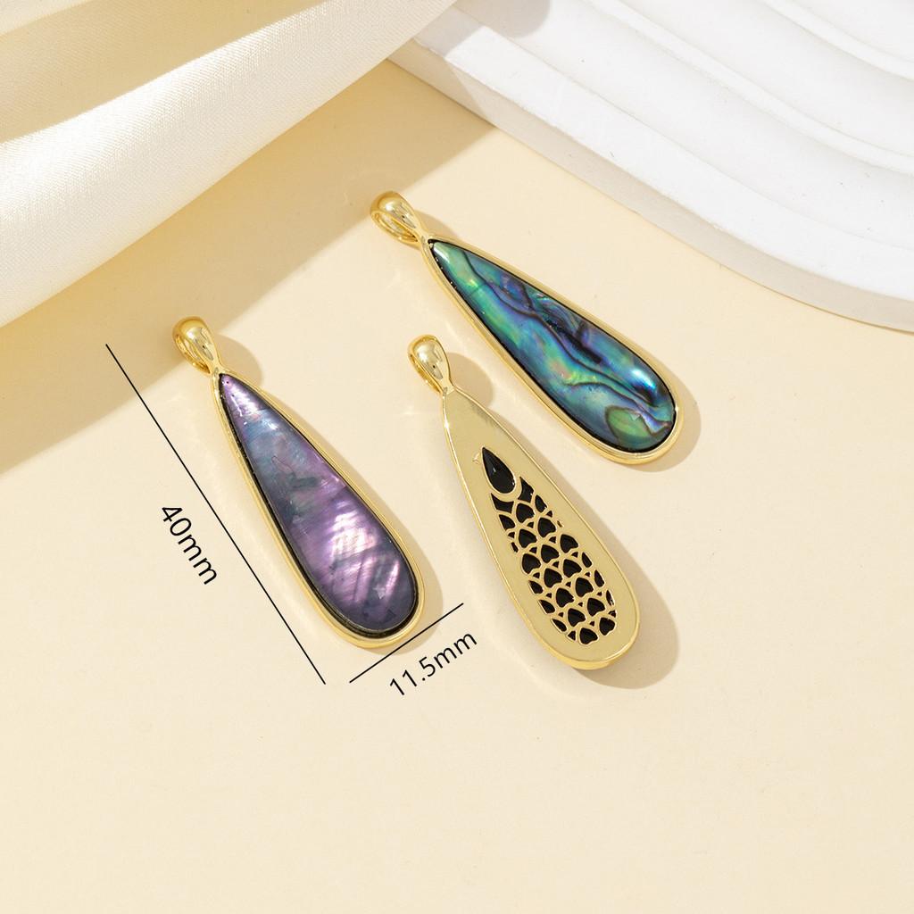 Shell Bead Necklace With Water Drop Pendants For Jewelry Making Projects