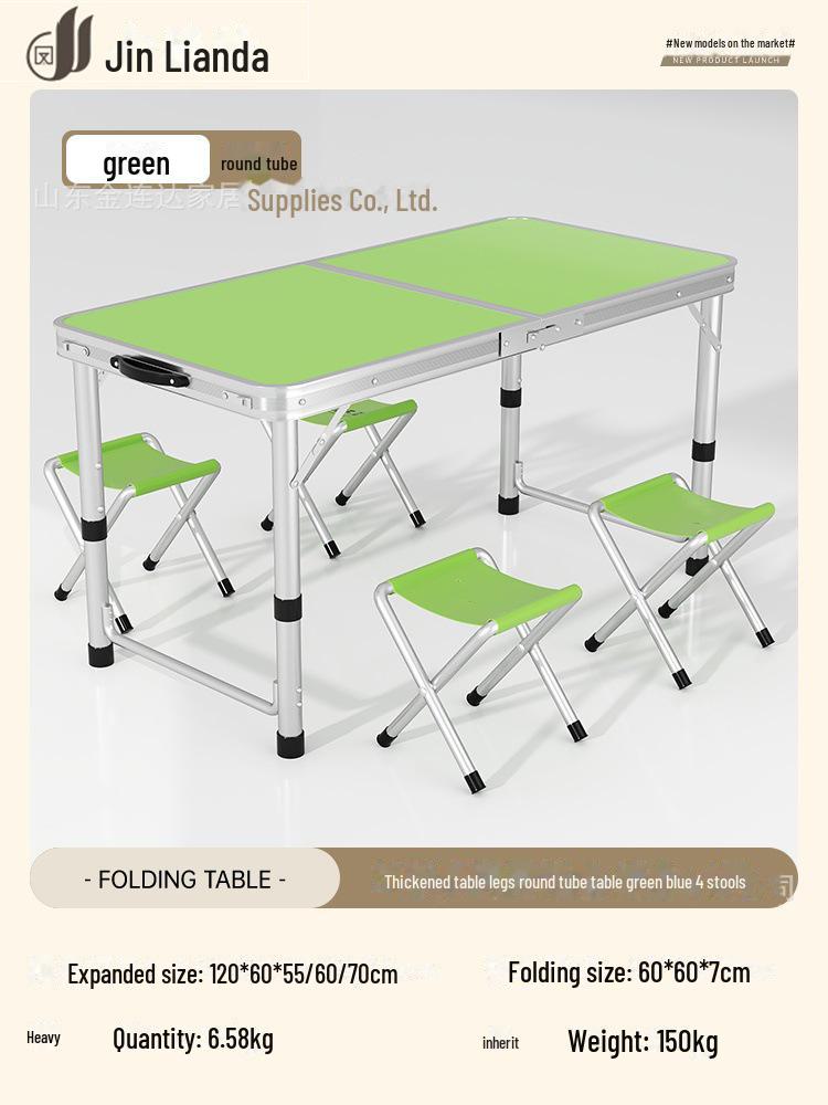 Přenosný multifunkční hliníkový skládací stůl pro stolování a venkovní použití