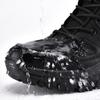 Waterproof Men'S Winter Boots Plush Warm Snow Boots Outdoors Desert Combat Boots Wear Resistant Hiking Shoes Male Boots