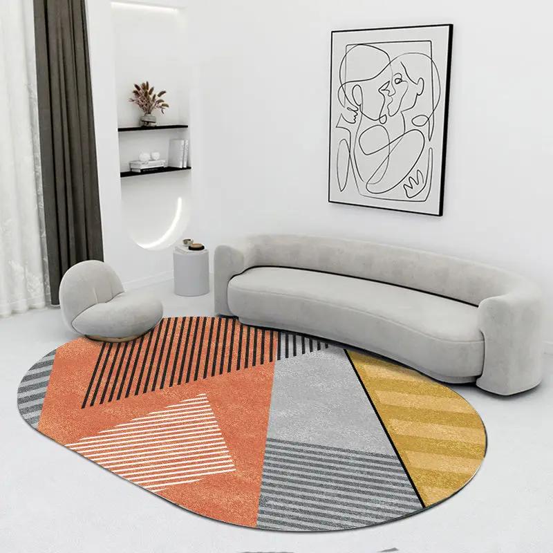 Creative Oval Carpet Living Room Decoration Carpets High Quality Rugs for Bedroom Home Decor Mat Lounge Rug Non-slip Porch Mats