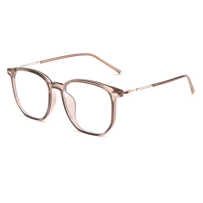 Danyang Women's TR90 Transparent Tea Frame Ultralight Retro Glasses T01250