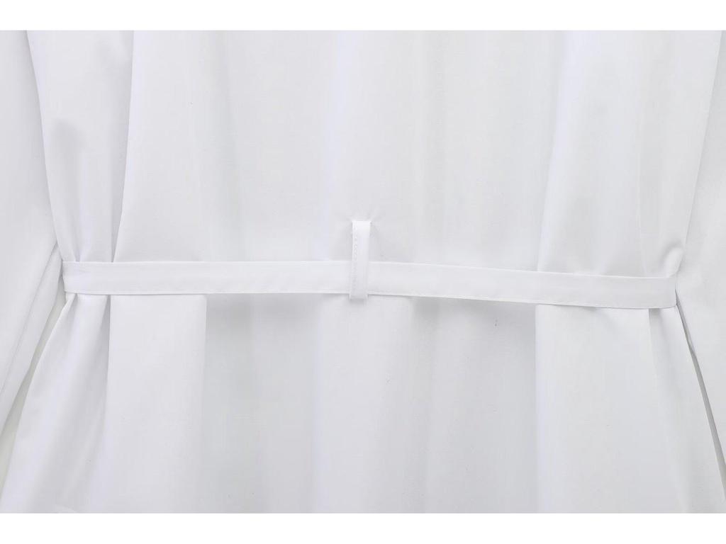 Spring 2025 Women's European American Belted Poplin Shirt, Simple Fashion Style