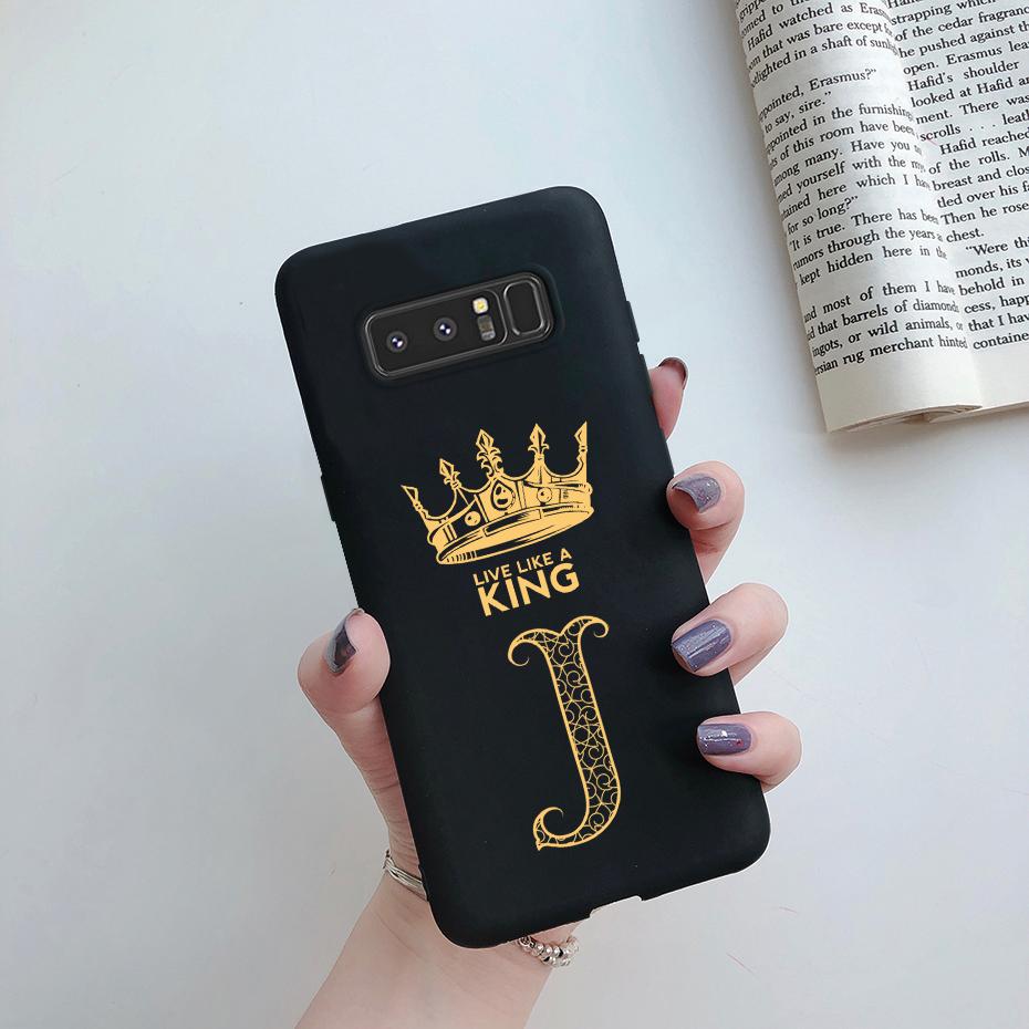 For Samsung Galaxy Note 8 Case Silicon Soft Cute Crown Letters Cover for Samsung Galaxy Note 8 Note8 SM-N950F Coque Capa fundas