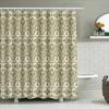 Elegant Floral Shower Curtain Vintage Botanical Pattern Waterproof Fabric Bathroom Decor Farmhouse Style Home Textile Backdrop